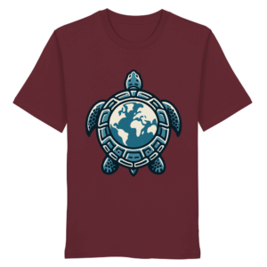 "Love Turtles" Front Print White - Organic Shirt