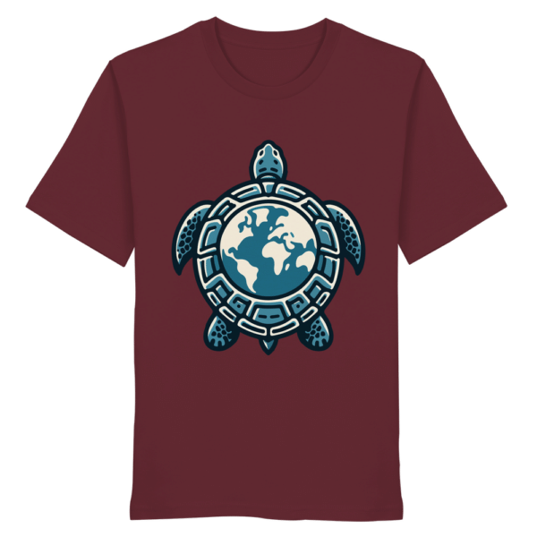"Love Turtles" Front Print White - Organic Shirt