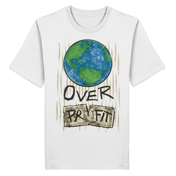 "Earth Over Profit" Front Print - Organic Shirt