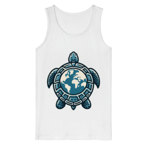 "Love Turtles" Front Print White - Organic Tank Top