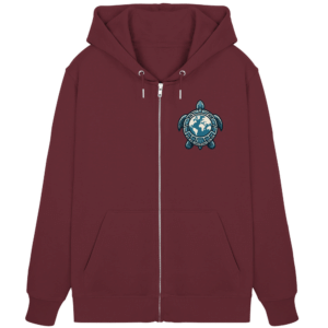 "Love Turtles" Back Print - Organic Zipper