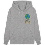 "Earth Over Profit" Front Print - Organic Zipper