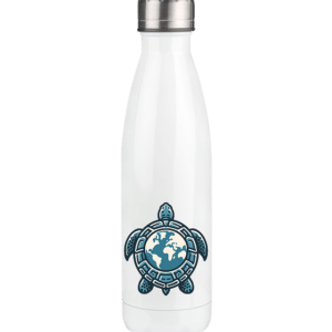 "Love Turtles" Front Print White - Thermoflasche 500ml